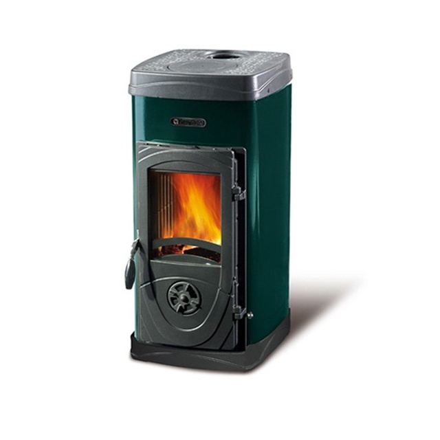 Soba pe lemne NORDICA SUPER JUNIOR, putere 5.0 kW-N, culoare verde