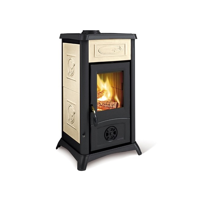 Soba pe lemne NORDICA GEMMA, putere 6.0 kW-N, culoare pergament antic