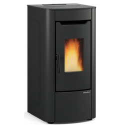 Soba pe peleti ventilata NORDICA SABRY 5.0, putere 7.0 kW-N, culoare negru