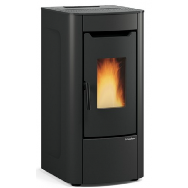 Soba pe peleti ventilata NORDICA SABRY 5.0, putere 7.0 kW-N, culoare negru