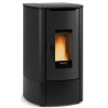 Soba pe peleti ventilata si ermetica NORDICA ANGY TOP, putere 7.0 kW-N, culoare negru