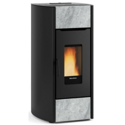 Soba pe peleti cu canalizare NORDICA MIRKA PLUS , putere 9.0 kW-N, culoare piatra naturala