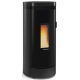 Soba pe peleti ermetica cu sistem de conducte NORDICA DEBBY PLUS EVO, putere 9.0 kW-N, culoare negru