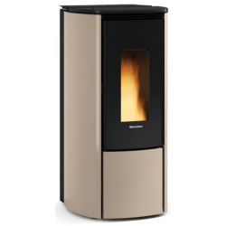 Soba pe peleti ventilata si ermetica NORDICA KATIA 11, putere 11.0 kW-N, culoare crem