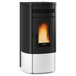 Soba pe peleti ventilata si ermetica NORDICA NORIS, putere 12.0 kW-N, culoare alb