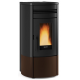 Soba pe peleti ventilata si ermetica NORDICA NORIS, putere 12.0 kW-N, culoare bronz