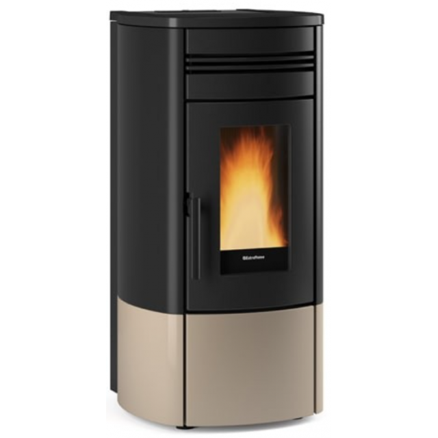 Soba pe peleti ventilata si ermetica NORDICA NORIS, putere 12.0 kW-N, culoare crem mat