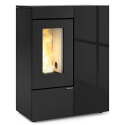 Soba pe peleti etansa cu dubla conducta NORDICA ANNALISA PLUS, putere 12,0** kW-N, culoare crystal