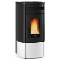 Soba pe peleti etansa cu dubla conducta NORDICA NORIS PLUS, putere 12,0 kW-N, culoare alb
