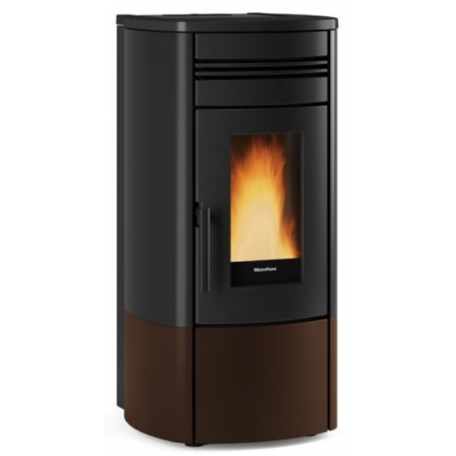 Soba pe peleti etansa cu dubla conducta NORDICA NORIS PLUS, putere 12,0 kW-N, culoare bronz