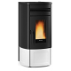 Soba pe peleti etansa cu dubla conducta NORDICA NORIS PLUS LUX, putere 12,0 kW-N, culoare alb