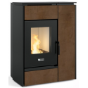 Soba combinata peleti/pe lemne NORDICA MARGARET, putere 10,0** kW-N, culoare gresie corten