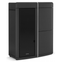 Termosoba cu peleti ermetica ventilata si subtire NORDICA EVELYNE 3 IDRO 2.0, putere 18.0 kW-N, culoare gri