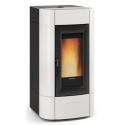 Termosoba pe peleti ventilata NORDICA ISIDORA IDRO H16, putere 18.7 kW-N, culoare alb