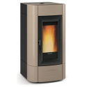 Termosoba pe peleti ventilata NORDICA ISIDORA IDRO H16, putere 18.7 kW-N, culoare crem stralucitor