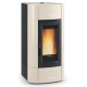 Termosoba pe peleti ventilata NORDICA ISIDORA IDRO H20, putere 23.2 kW-N, culoare ivory