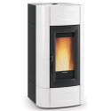 Termosoba pe peleti ventilata NORDICA ISIDORA IDRO H23 5.0, putere 27.6 kW-N, culoare alb