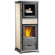 Termosoba cu lemne cu cuptor de gatit NORDICA TERMOROSSELLA PLUS FORNO DSA 4.0, putere 11.1 kW-N, crem