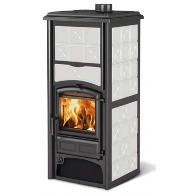 Termosoba cu lemne NORDICA LORIET S DSA, putere 16,8 kW-N, culoare alb