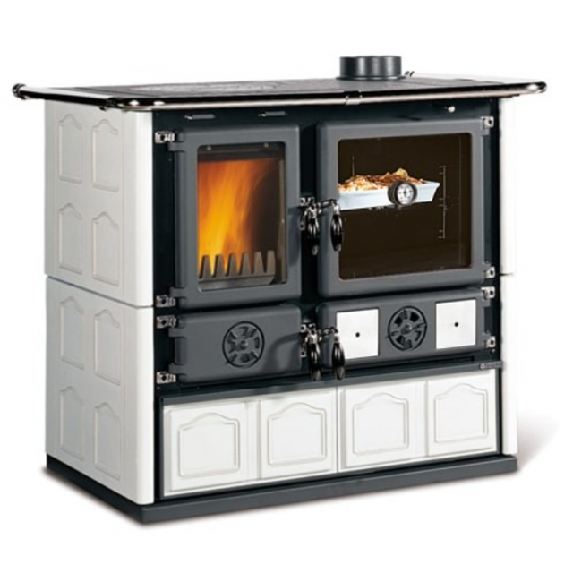 Masina de gatit cu lemne NORDICA ROSA 5.0 - MAIOLICA, putere 8.8 kW-N, culoare alb