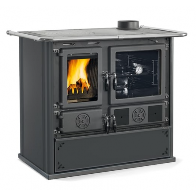 Masina de gatit cu lemne NORDICA ROSA 5.0 - STEEL, putere 8.8 kW-N, culoare negru antracit