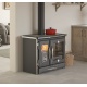 Masina de gatit cu lemne NORDICA SUPREMA 4.0, putere 9.0 kW-N, culoare negru smălțuit