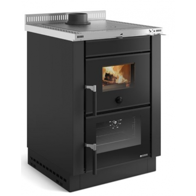 Aragaz cu lemne incorporabil sau de sine statator NORDICA VICENZA EVO, putere 6.0 kW-N, culoare negru antracit