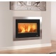 Semineu ventilat cu lemne cu vedere panoramică asupra focului NORDICA INSERTO 80 WIDE 2.0, putere 8.0 kW-N, culoare negru