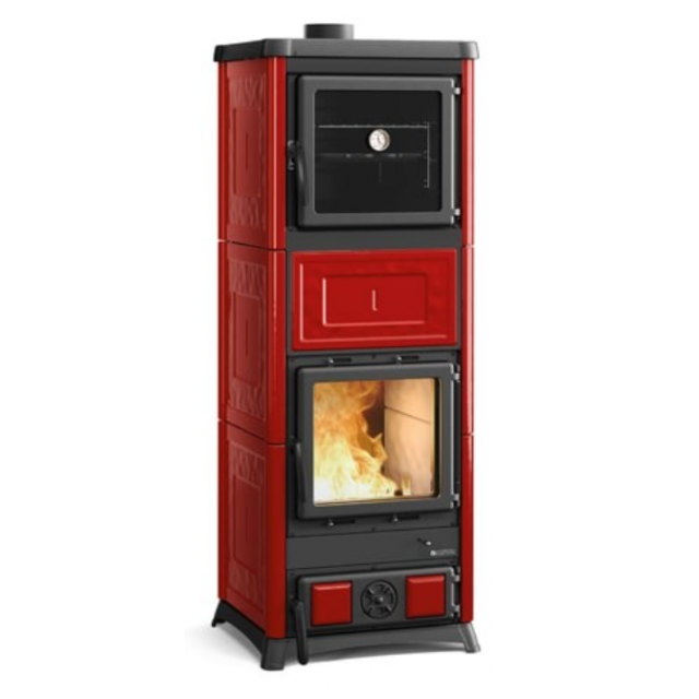 Soba pe lemne cu cuptor NORDICA NOVA FORNO, putere 11.8 kW-N, culoare bordeaux
