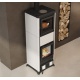Soba pe lemne cu cuptor NORDICA NOVA FORNO, putere 11.8 kW-N, culoare alb