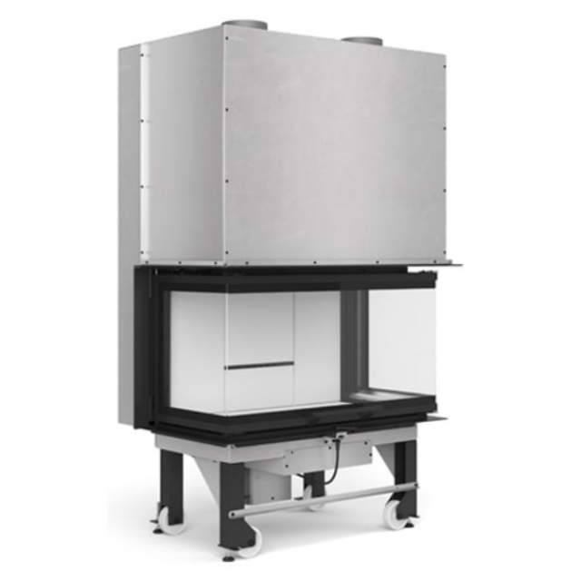 Monobloc pe lemne pentru șeminee NORDICA MONOBLOCCO 3LC, putere 12.0 kW-N, culoare negru