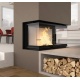 Monobloc pe lemne pentru șeminee NORDICA MONOBLOCCO 3LC, putere 12.0 kW-N, culoare negru