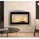 Monobloc pe lemne pentru șeminee NORDICA MONOBLOCCO 90PA 2.0, putere 13.2 kW-N, culoare negru