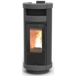 Soba pe peleti THERMOROSSI Dorica Idra 18 Metalcolor, dimensiuni 1321X560X650 cm, culoare gri