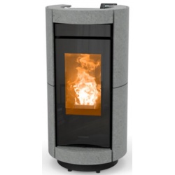 Soba pe peleti THERMOROSSI Dorica Idra 18 Stone, dimensiuni 1105X560X640 cm, culoare gri piatra