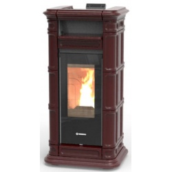Soba pe peleti THERMOROSSI Saint Moritz Idra 21, dimensiuni 1334X660X645 cm, culoare bordeaux