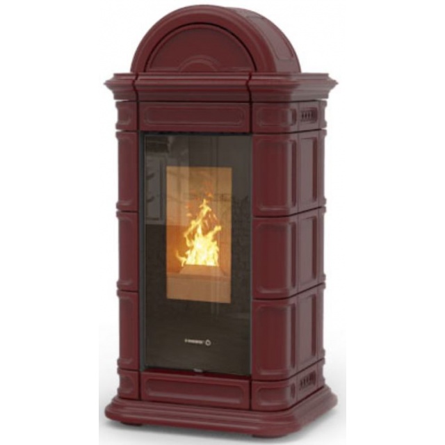 Soba pe peleti THERMOROSSI Lienz Idra 18, dimensiuni 1323X660X641 cm, culoare bordeaux