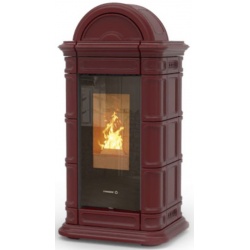 Soba pe peleti THERMOROSSI Lienz Idra 21, dimensiuni 1323X660X641 cm, culoare bordeaux