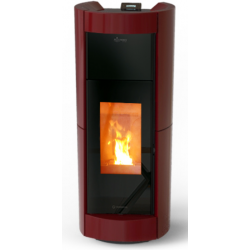 Soba pe peleti THERMOROSSI Chic Supreme Idra, dimensiuni 1332X565X653 cm, culoare bordeaux