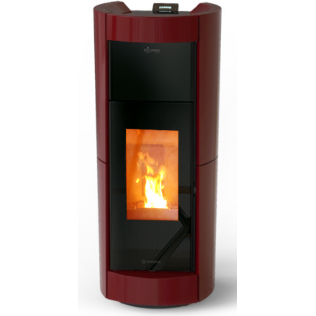 Soba pe peleti THERMOROSSI Chic Supreme Idra, dimensiuni 1332X565X653 cm, culoare bordeaux