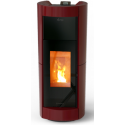 Soba pe peleti THERMOROSSI Chic Supreme Idra, dimensiuni 1332X565X653 cm, culoare bordeaux