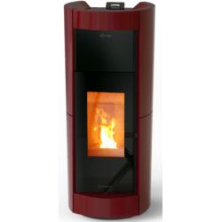 Soba pe peleti THERMOROSSI Chic Idra 29, dimensiuni 1332X567X653 cm, culoare bordeaux