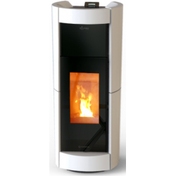 Soba pe peleti THERMOROSSI Chic Idra 29, dimensiuni 1332X567X653 cm, culoare alb