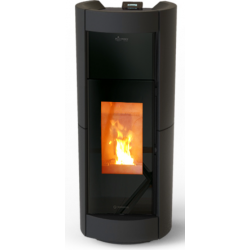 Soba pe peleti THERMOROSSI Chic Idra 29, dimensiuni 1332X567X653 cm, culoare negru mat