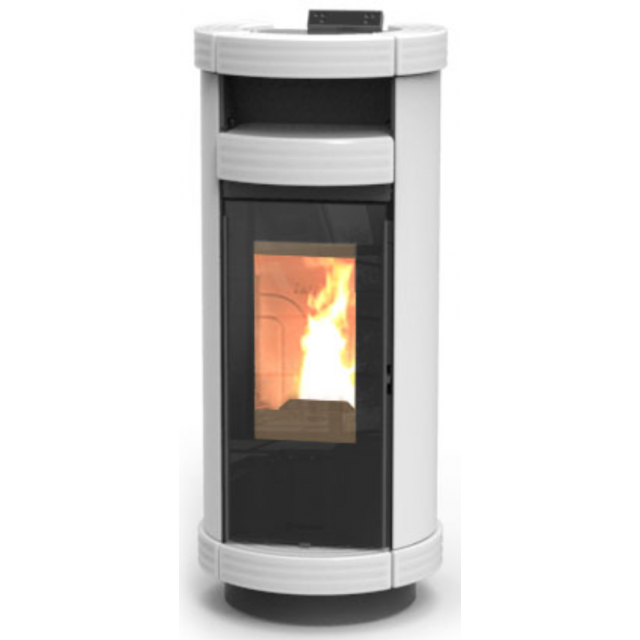 Soba pe peleti THERMOROSSI Dorica Supreme Idra Metalcolor, dimensiuni 1321X560X650 cm, culoare alb