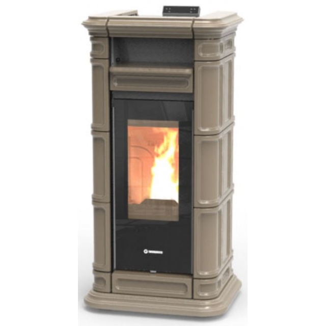 Soba pe peleti THERMOROSSI Saint Moritz Idra 29, dimensiuni 1334X660X645 cm, culoare gri porumbel