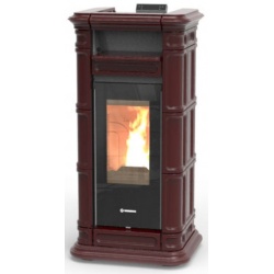 Soba pe peleti THERMOROSSI Saint Moritz Idra 29, dimensiuni 1334X660X645 cm, culoare bordeaux