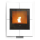 Semineu pe peleti THERMOROSSI Insert Idra Maxi, dimensiuni 1227X755X600 cm, culoare alb