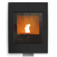 Semineu pe peleti THERMOROSSI Insert Idra Maxi, dimensiuni 1227X755X600 cm, culoare negru cristal