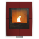 Semineu pe peleti THERMOROSSI Insert Idra Maxi, dimensiuni 1227X755X600 cm, culoare bordeaux cristal
